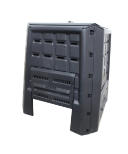 COMPOSTIERA DA GIARDINO 380 LITRI IN POLIPROPILENE NERO, 80x80x82 CM